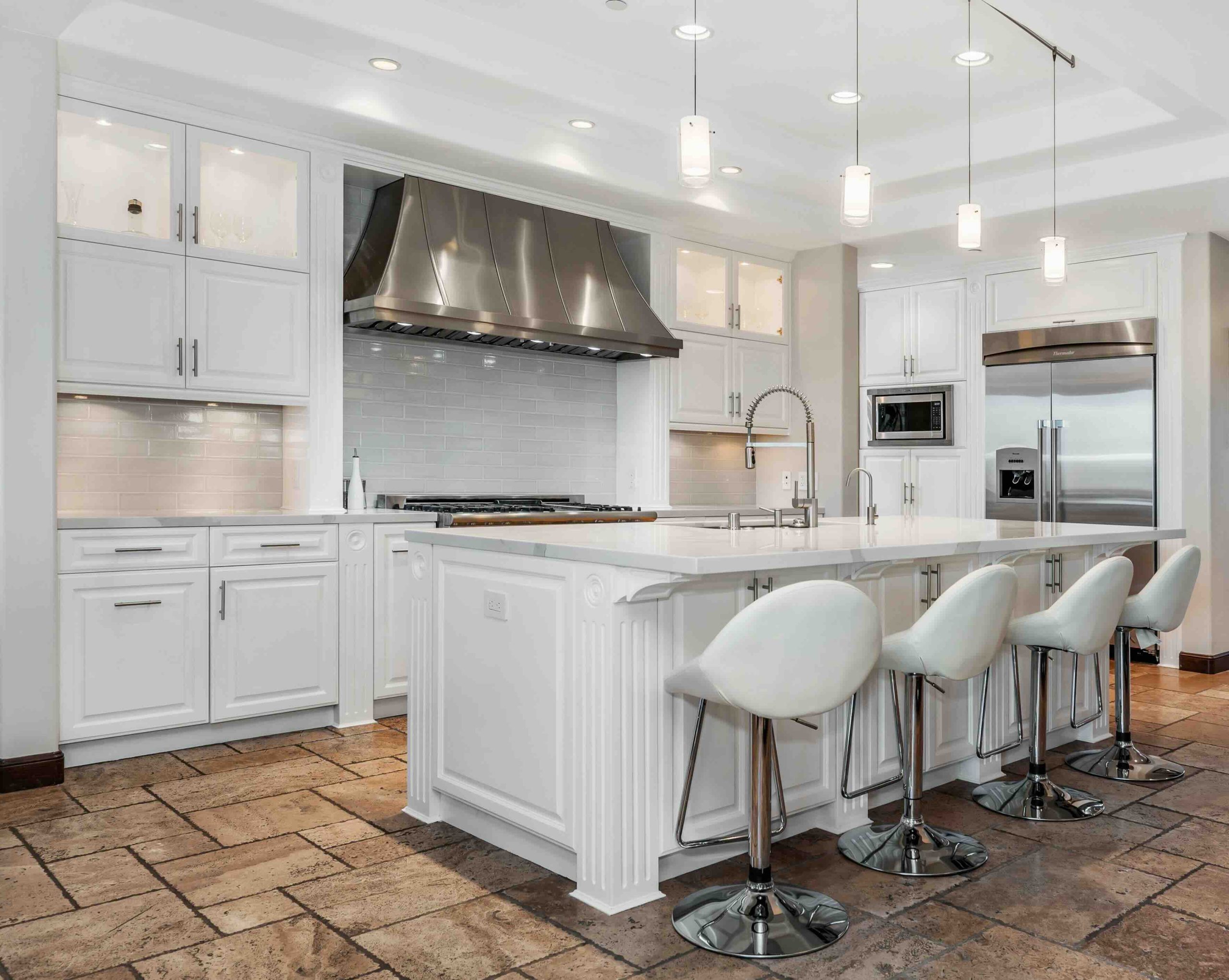 Photo of a kitchen in Orlando, Florida following a remodel project.
